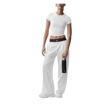 alo Women's Suit Up Trouser (Regular) White/Black