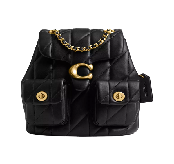 Coach Women's Tabby Backpack With Pillow Quilting Brass/Black