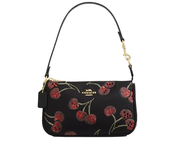 Coach Women's Nolita 19 With Cherry Print Gold/Black Multi