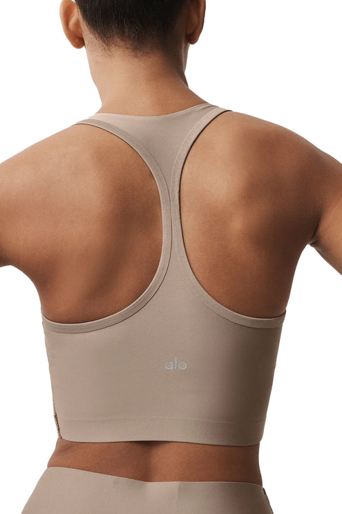 alo Women's Airlift Super Sleek Bra Tank Gravel