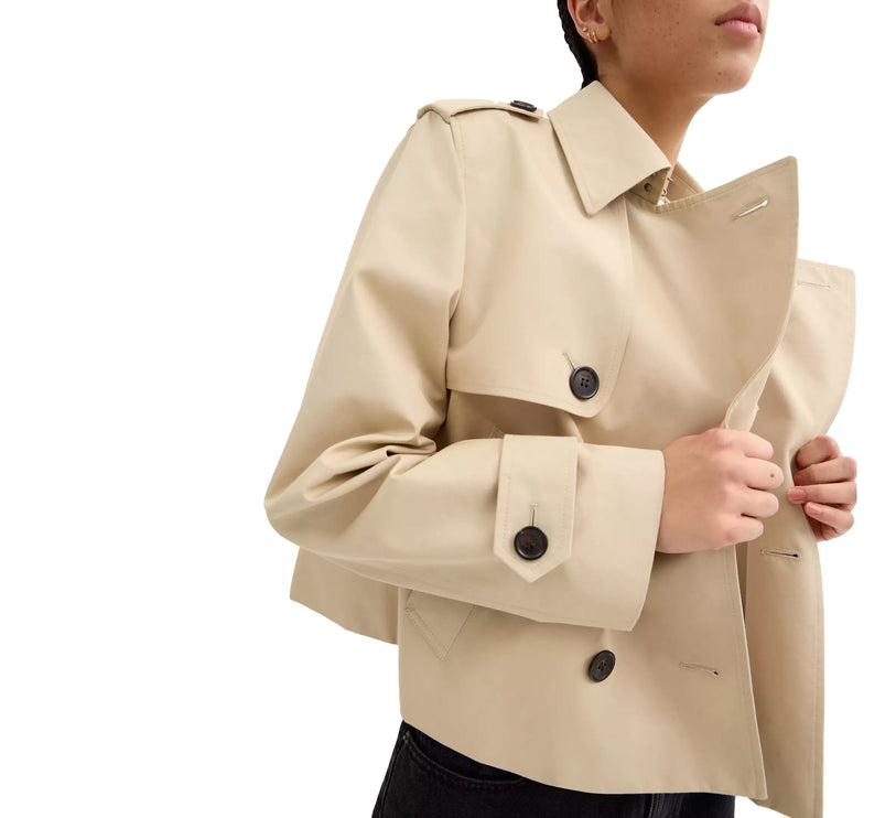 Coach Women's Short Trench Light Khaki