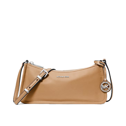 Michael Kors Women's Zadie Small Nylon Crossbody Bag Peanut/Silver