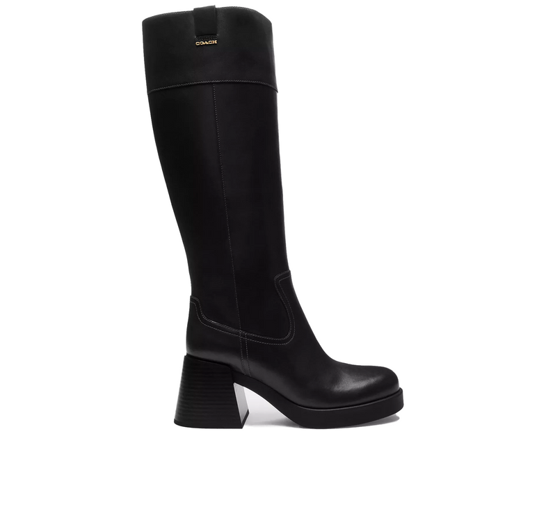 Coach Women's Block Heel Tall Boot Black
