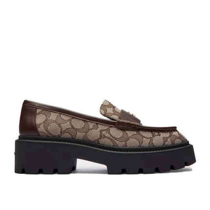 Coach Women's Lucy Loafer In Signature Jacquard Oak/Maple