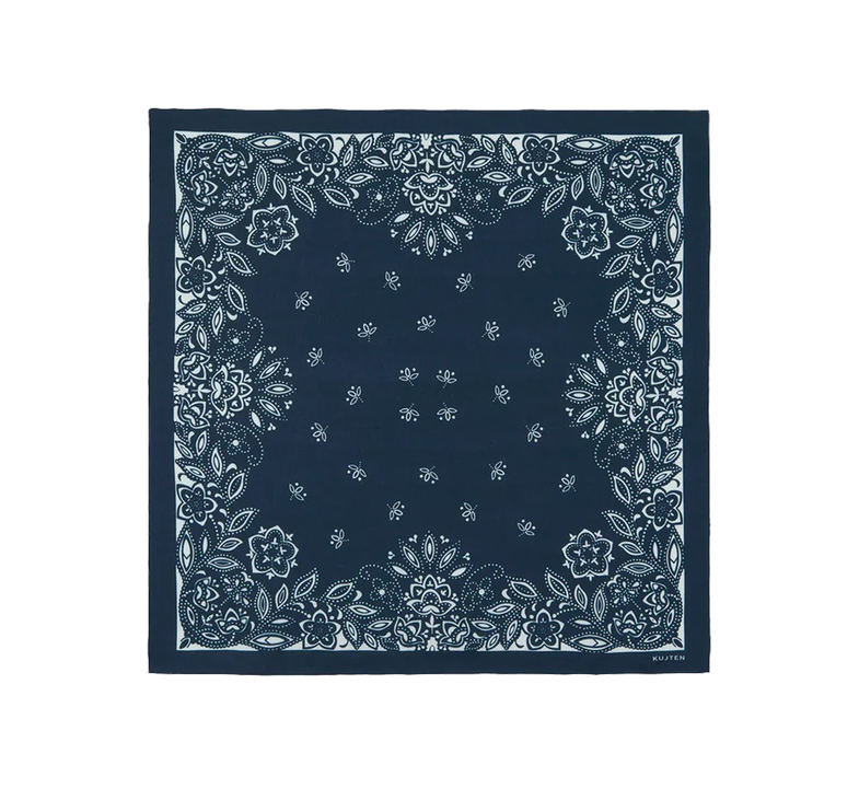KUJTEN Women's Small Bandana Heli Dark Navy Blue