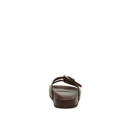 Coach Women's Two Band Buckle Sandal In Signature Jacquard Oak/Maple