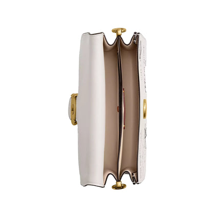 Coach Women's Chain Tabby Shoulder Bag With Sketch Print Brass/Chalk Multi