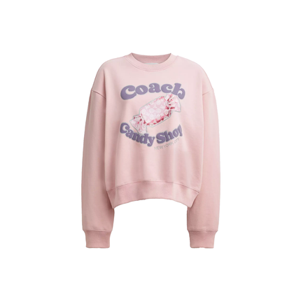 Coach Women's Candy Shop Crewneck Sweatshirt Peach Skin
