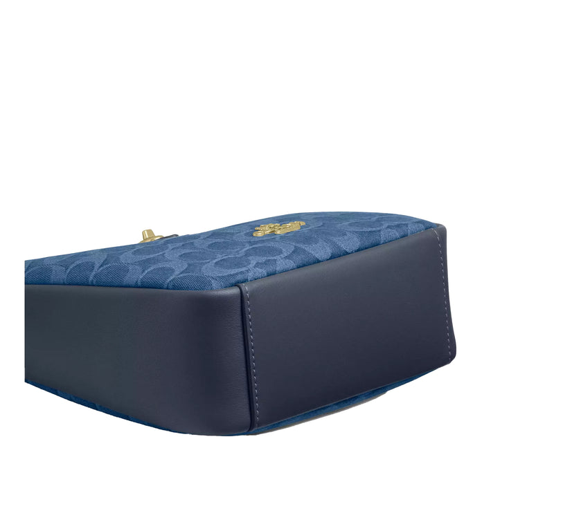 Coach Women's Hadley Mini Crossbody Bag In Signature Denim Gold/Indigo