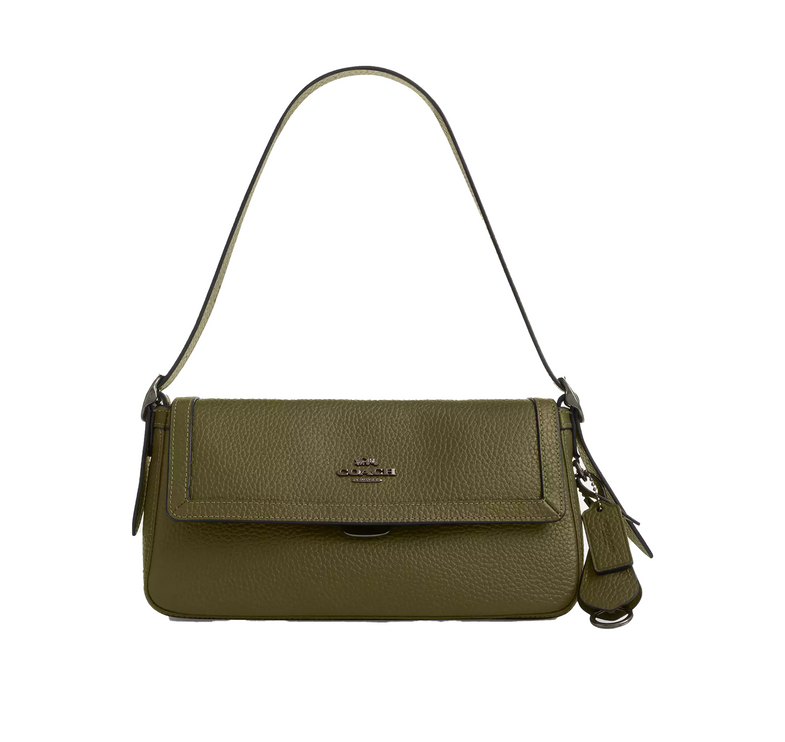 Coach Women's Etta Small Flap Shoulder Bag Gunmetal/Olive