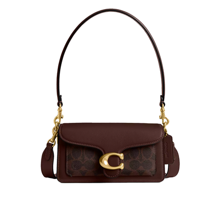 Coach Women's Tabby Shoulder Bag 20 In Signature Canvas Brass/Maple