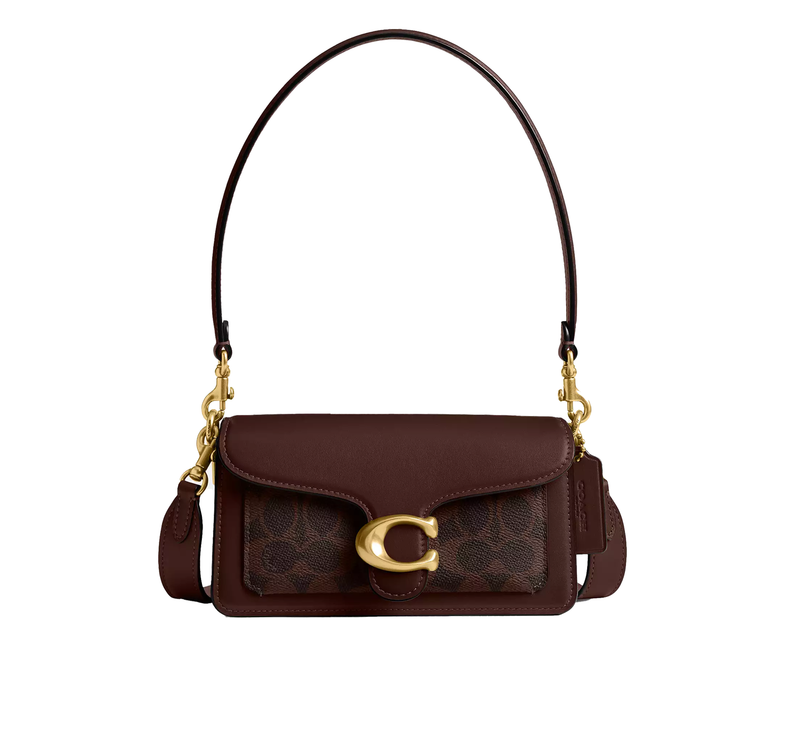 Coach Women's Tabby Shoulder Bag 20 In Signature Canvas Brass/Maple