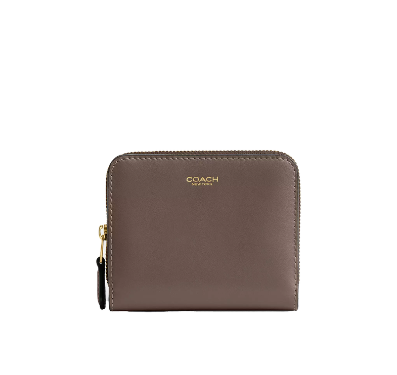 Coach Women's New York Billfold Wallet Brass/Dark Stone