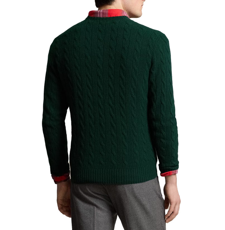 Polo Ralph Lauren Men's Cable-Knit Wool-Cashmere Sweater Moss Agate