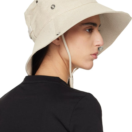 Jacquemus Unisex The de-Nîmes Denim Bucket Hat  Off-White