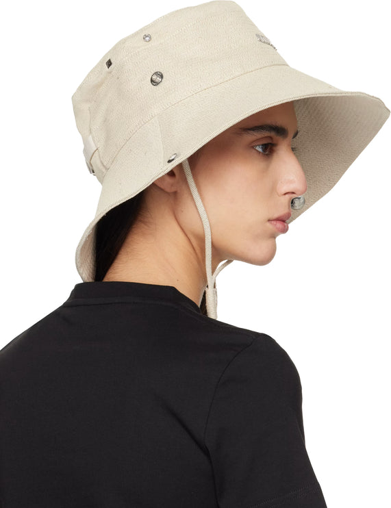 Jacquemus Unisex The de-Nîmes Denim Bucket Hat  Off-White