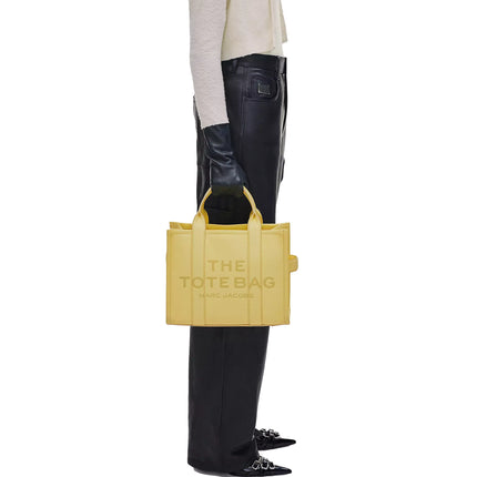 Marc Jacobs Women's The Leather Medium Tote Bag Custard