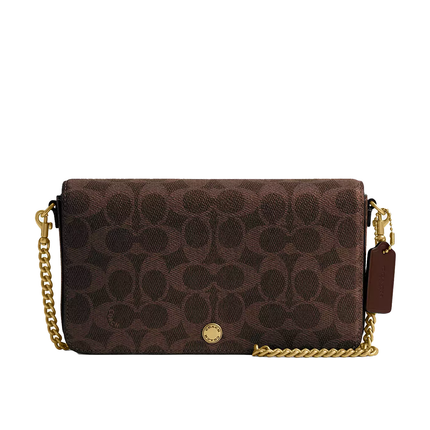 Coach Women's Mila Crossbody Bag In Signature Canvas Brass/Maple