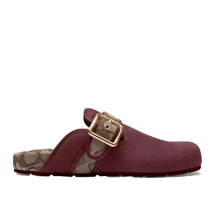 Coach Women's Archival Buckle Clog Merlot