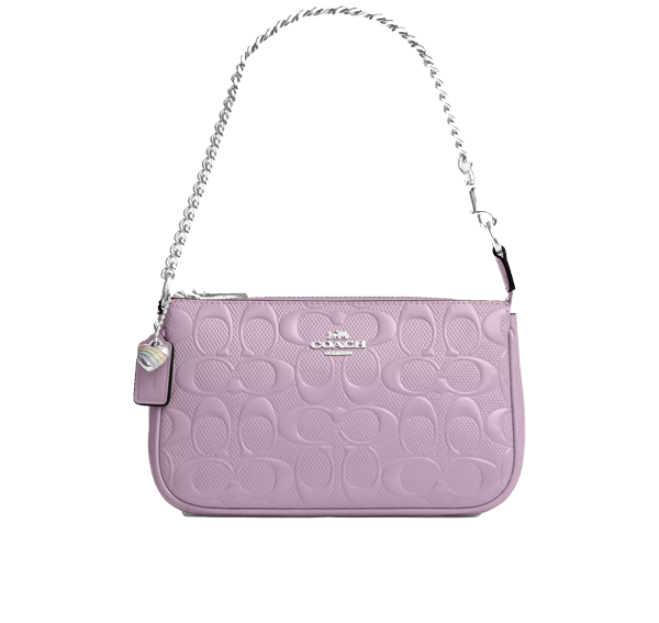 Coach Women's Nolita 19 In Signature Leather With Heart Charm Silver