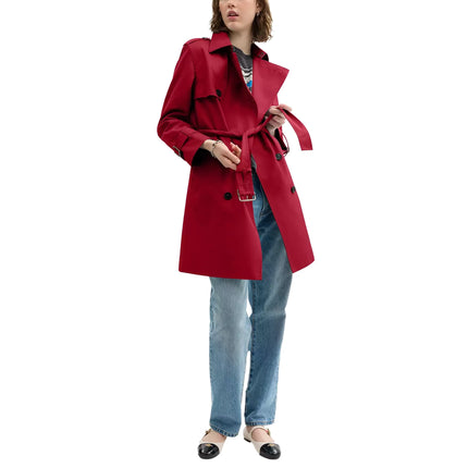 Coach Women's Mid Trench Ruby