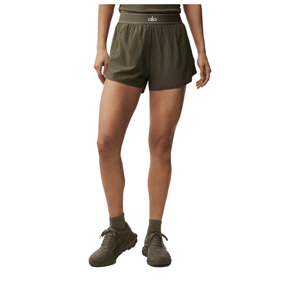 alo Women's Match Point Short Olive Tree