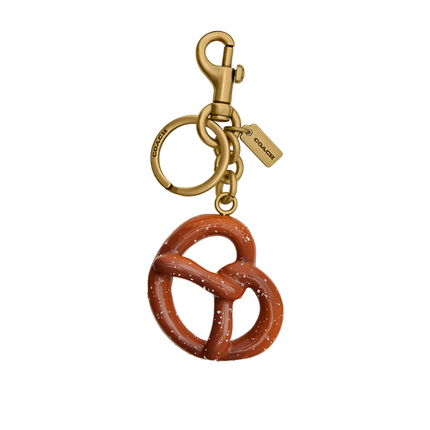 Coach Women's Small Pretzel Bag Charm Brass/Multi