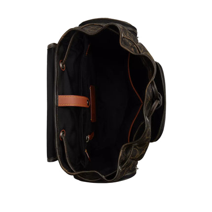 Coach Unisex Finn Backpack In Loved Signature Canvas Gunmetal/Brown