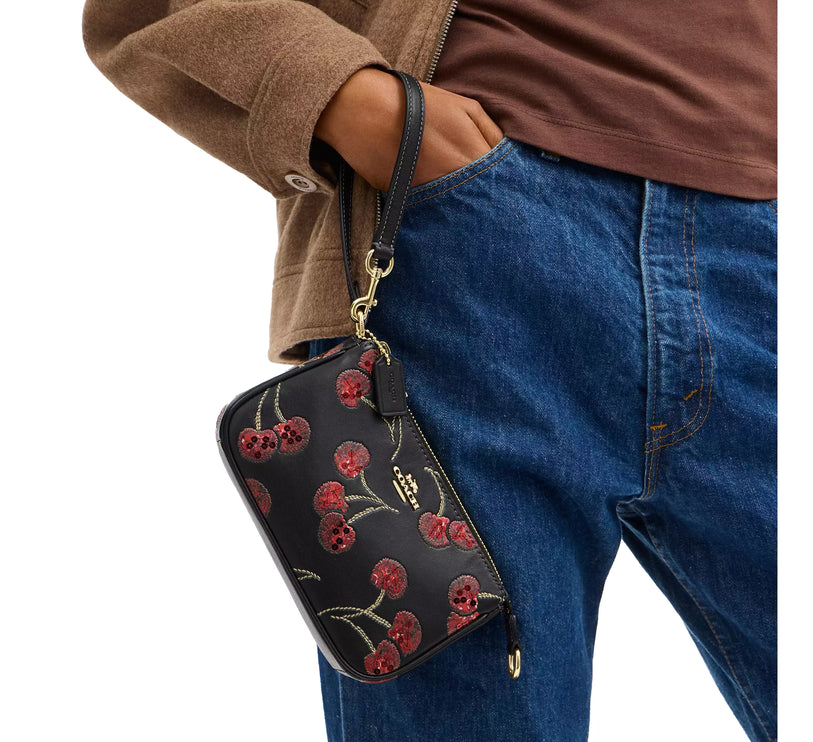 Coach Women's Nolita 19 With Cherry Print Gold/Black Multi