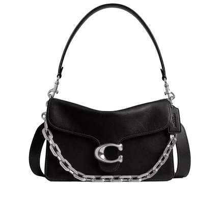 Coach Women's Chain Tabby Shoulder Bag Silver/Black