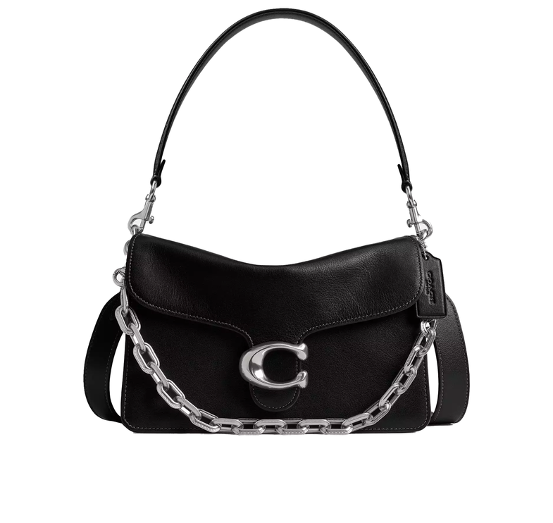 Coach Women's Chain Tabby Shoulder Bag Silver/Black