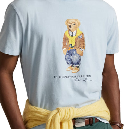 Polo Ralph Lauren Men's Classic Fit Polo Bear Jersey T-Shirt Southport Blue/Hudson Valley Bear