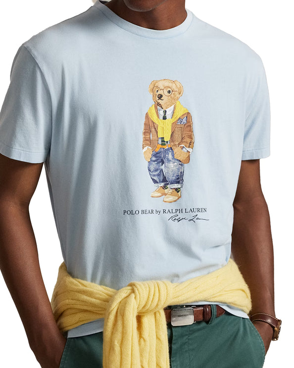 Polo Ralph Lauren Men's Classic Fit Polo Bear Jersey T-Shirt Southport Blue/Hudson Valley Bear