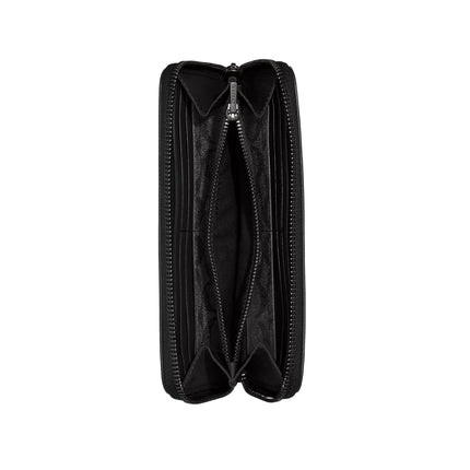 Coach Women's Accordion Wallet With Signature Canvas Interior Black
