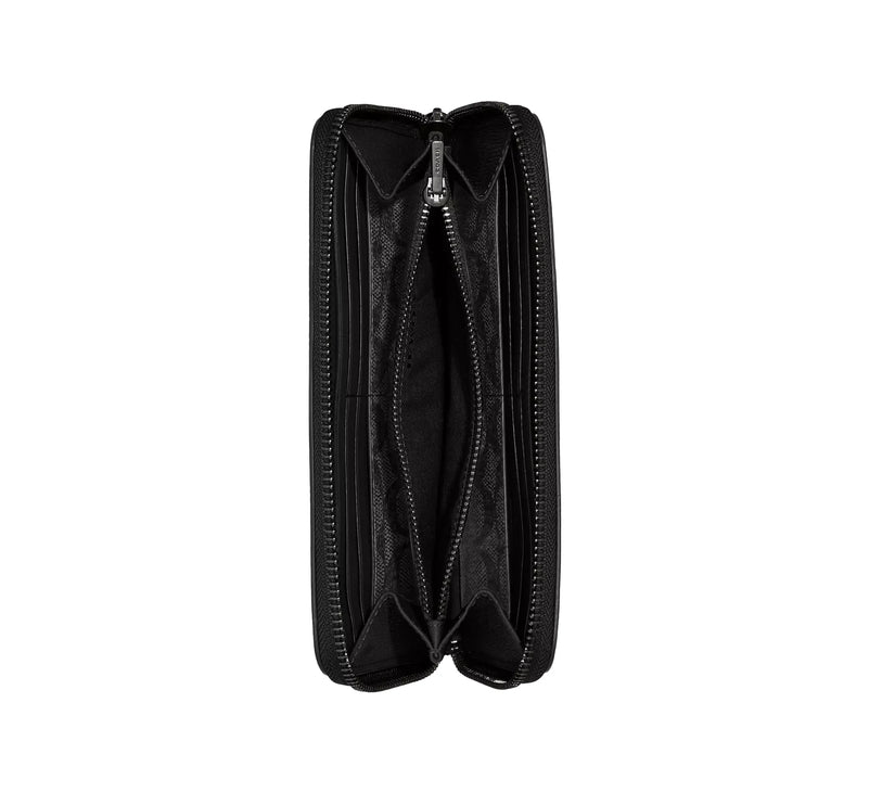 Coach Women's Accordion Wallet With Signature Canvas Interior Black