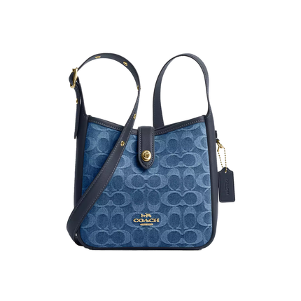 Coach Women's Hadley Mini Crossbody Bag In Signature Denim Gold/Indigo