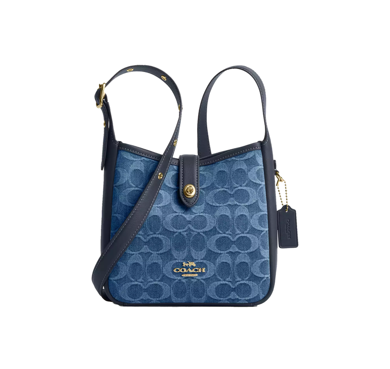 Coach Women's Hadley Mini Crossbody Bag In Signature Denim Gold/Indigo