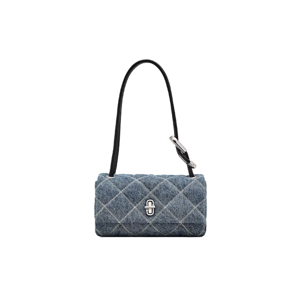 Marc Jacobs Women's The Quilted Denim Mini Dual Shoulder Bag Blue