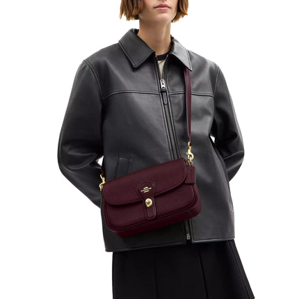 Coach Women's Hadley Shoulder Bag Gold/Dark Wine