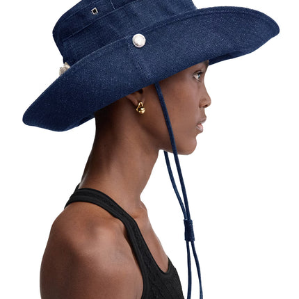 Jacquemus Unisex The de-Nîmes Denim Bucket Hat Navy