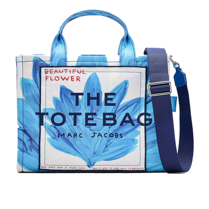 Marc Jacobs Women's David Shrigley X Marc Jacobs Canvas Medium Tote Bag Blue