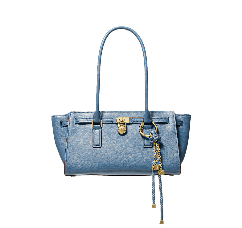 Michael Kors Women's Hamilton Moderne Small Leather Satchel French Blue