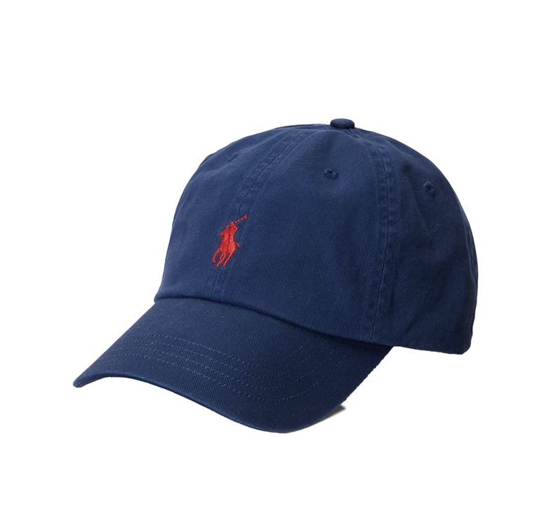 Polo Ralph Lauren Unisex The Iconic Cotton Chino Ball Cap Newport Navy/ Red