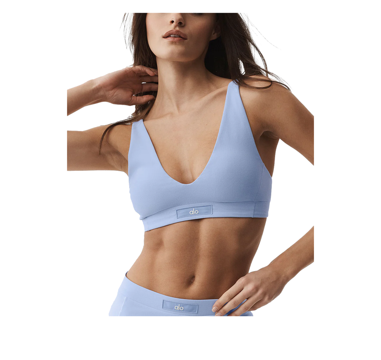 alo Women's Alosoft Sincere Bra Light Provence Blue