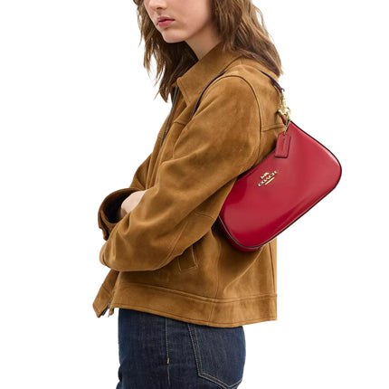 Coach Women's Teri Shoulder Bag Gold/Ruby