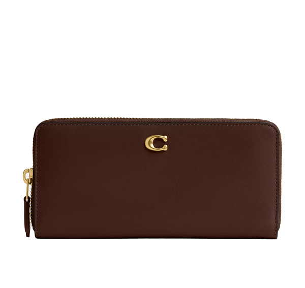Coach Women's Essential Slim Accordion Zip Wallet Brass/Maple
