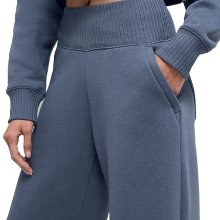 alo Women's Serenity Wide Leg Sweatpant Bluestone