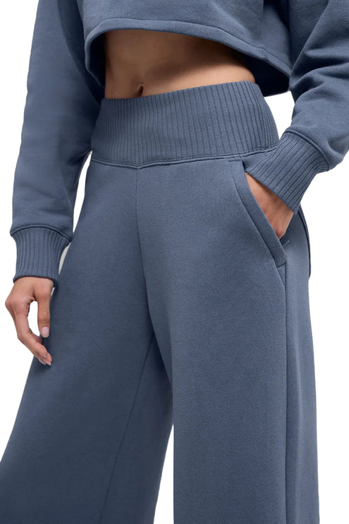 alo Women's Serenity Wide Leg Sweatpant Bluestone