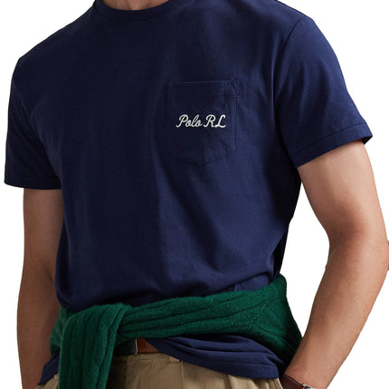 Polo Ralph Lauren Men's Classic Fit Polo Bear Jersey T-Shirt Newport Navy Society Bear