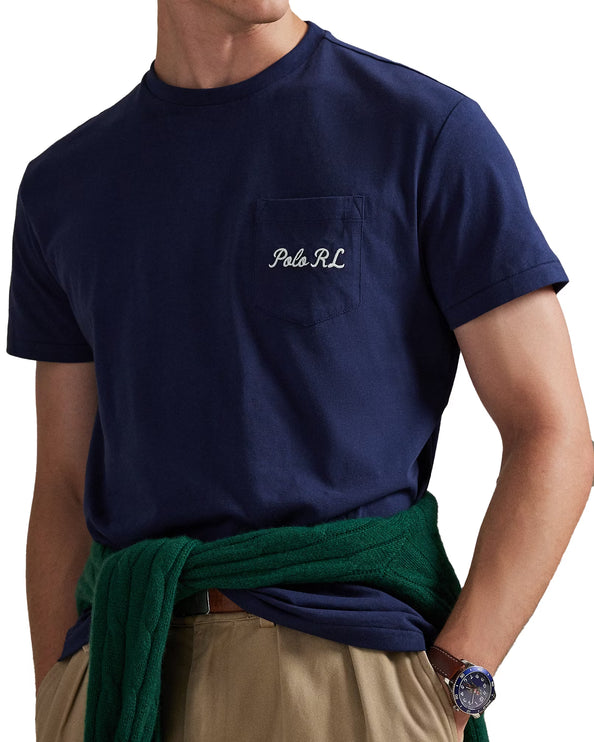 Polo Ralph Lauren Men's Classic Fit Polo Bear Jersey T-Shirt Newport Navy Society Bear